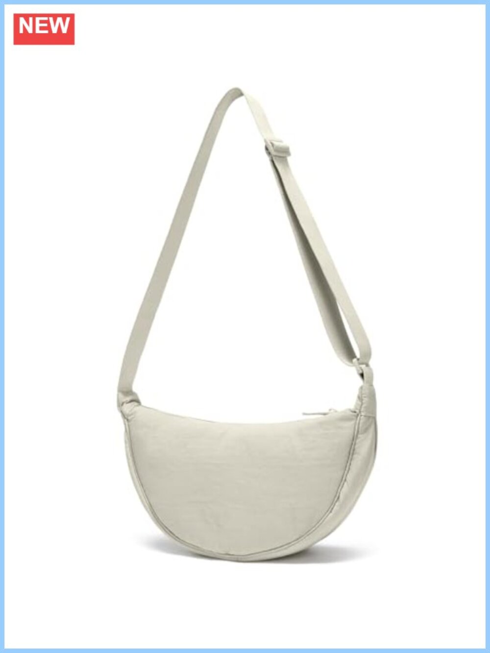 Crescent Crossbody Sling Bag Nylon Adjustable Strap Women